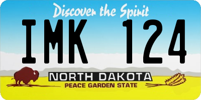 ND license plate IMK124