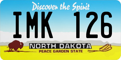 ND license plate IMK126