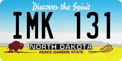 ND license plate IMK131
