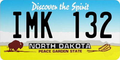 ND license plate IMK132