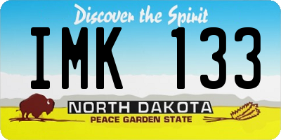 ND license plate IMK133