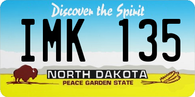 ND license plate IMK135
