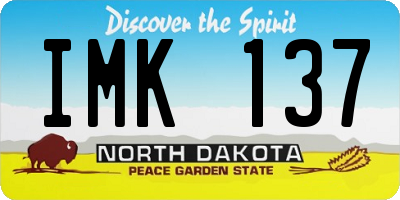 ND license plate IMK137