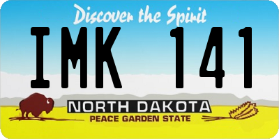 ND license plate IMK141