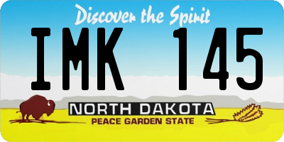 ND license plate IMK145