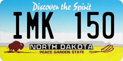 ND license plate IMK150