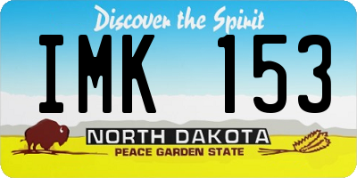 ND license plate IMK153