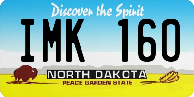 ND license plate IMK160