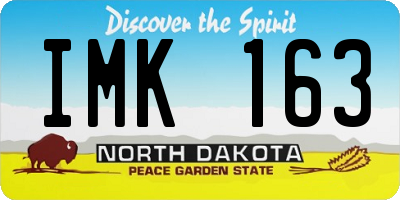ND license plate IMK163