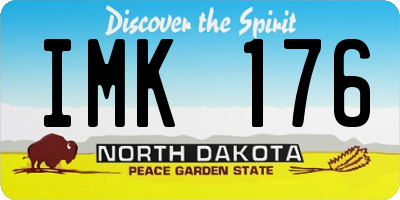 ND license plate IMK176