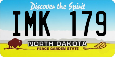 ND license plate IMK179