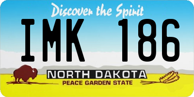 ND license plate IMK186