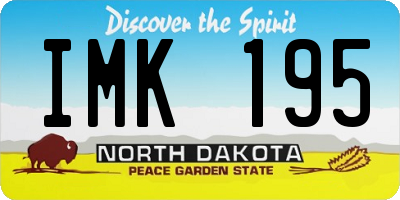 ND license plate IMK195