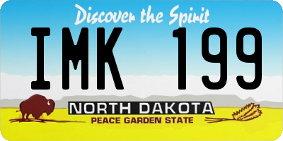 ND license plate IMK199