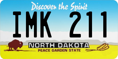 ND license plate IMK211