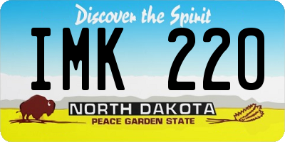 ND license plate IMK220