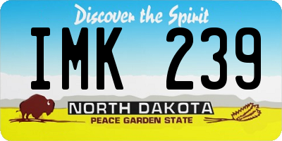 ND license plate IMK239
