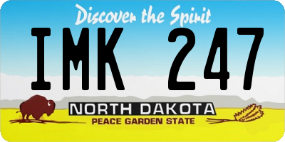 ND license plate IMK247