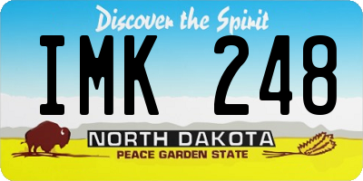 ND license plate IMK248