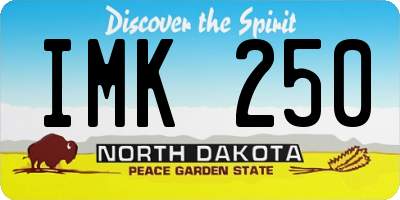ND license plate IMK250