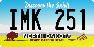 ND license plate IMK251