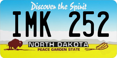 ND license plate IMK252