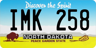 ND license plate IMK258