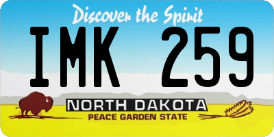 ND license plate IMK259