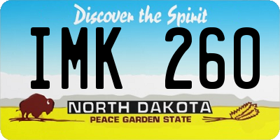 ND license plate IMK260