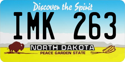 ND license plate IMK263