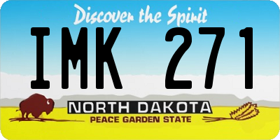 ND license plate IMK271