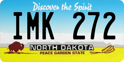 ND license plate IMK272