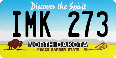 ND license plate IMK273