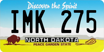 ND license plate IMK275