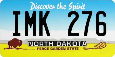 ND license plate IMK276