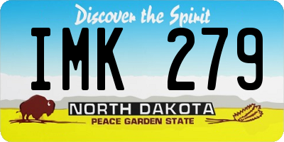 ND license plate IMK279