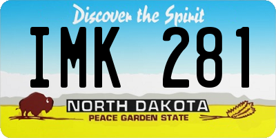 ND license plate IMK281