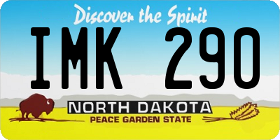 ND license plate IMK290