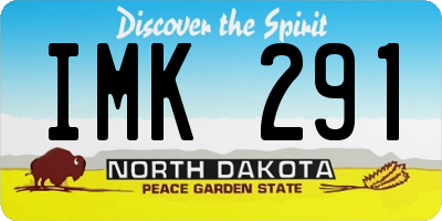 ND license plate IMK291