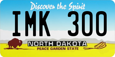 ND license plate IMK300