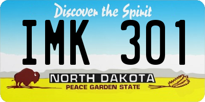 ND license plate IMK301