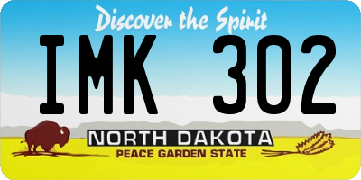 ND license plate IMK302