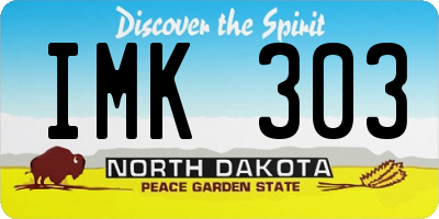 ND license plate IMK303