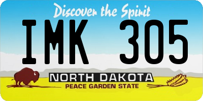 ND license plate IMK305