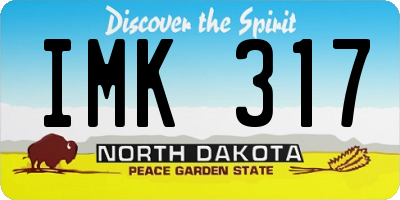 ND license plate IMK317