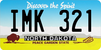ND license plate IMK321