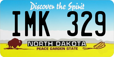 ND license plate IMK329