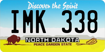 ND license plate IMK338