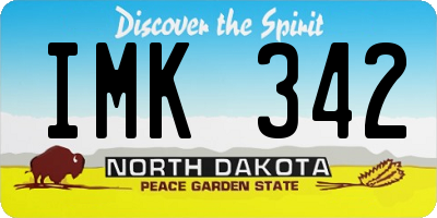 ND license plate IMK342