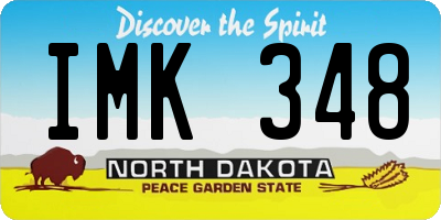 ND license plate IMK348